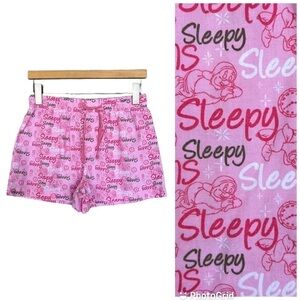 Disney Snow White Sleepy Dwarf Pink Cotton Pajama Shorts